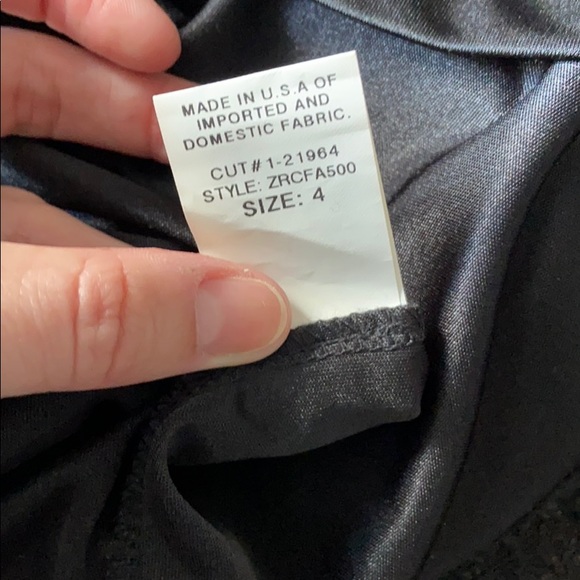 Black David Meister Cocktail Dress w/ Lace Details - Picture 12 of 12